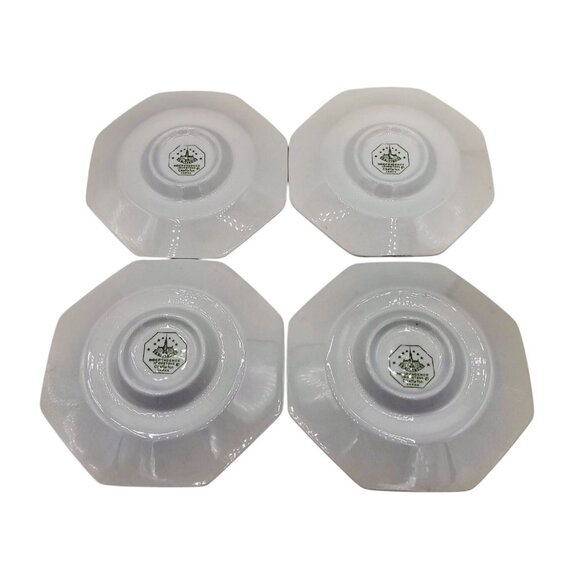 Saucer Plates Independence Ironstone Castleton 1950s Vintage Octagon Set of 4 - Picture 15 of 15